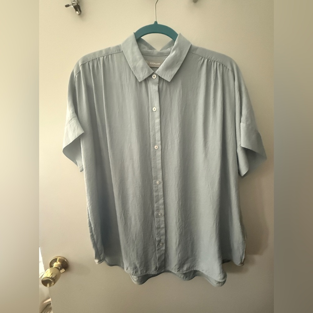 Everlane Blue Button Down Shirt Relaxed Fit